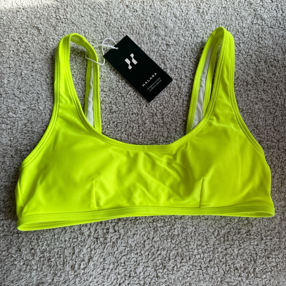 HALARA Women’s Solid U Neck Bikini Top Swim